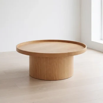 Mesa de Centro Redonda Perak de roble
