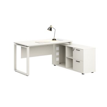 Escritorio Ejecutivo Zadar con Lateral 160 cm color blanco