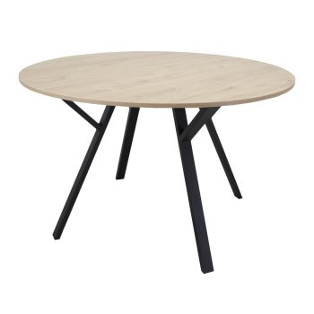 Mesa de Comedor Circular Sibari color encino