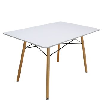 Mesa de Comedor Rectangular Oslo color blanco
