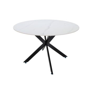 Mesa de Comedor Circular Alatri color blanco