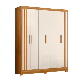 Ropero Castilla color natural con blanco