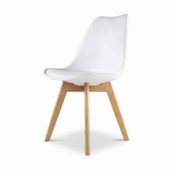 Silla de Comedor Frankfurt Acojinada color blanco