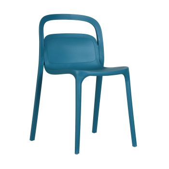 Silla Exterior Asti Respaldo Cerrado color azul